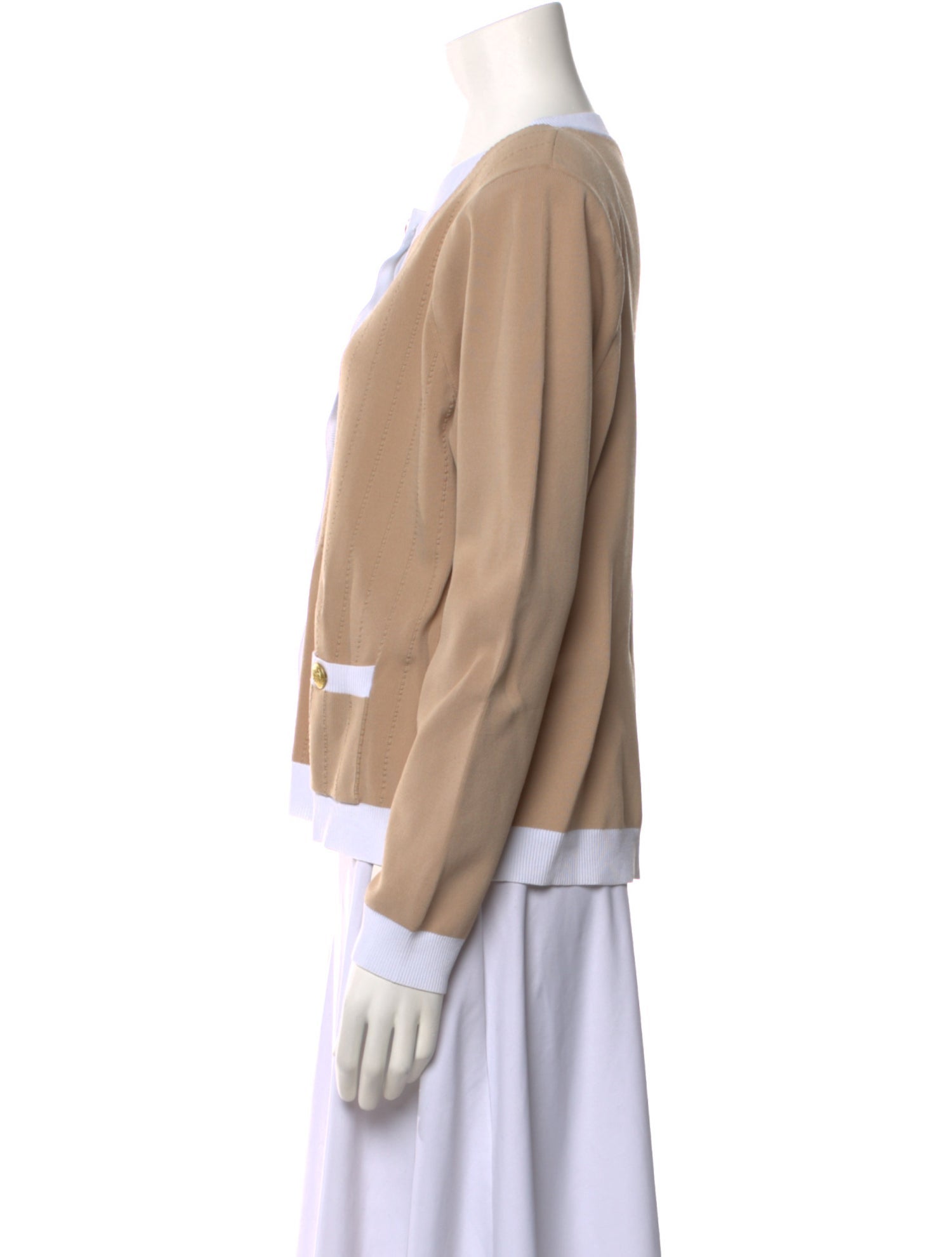 L'Agence Colorblock Pattern Crew Neck Sweater