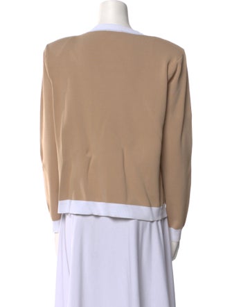 L'Agence Colorblock Pattern Crew Neck Sweater