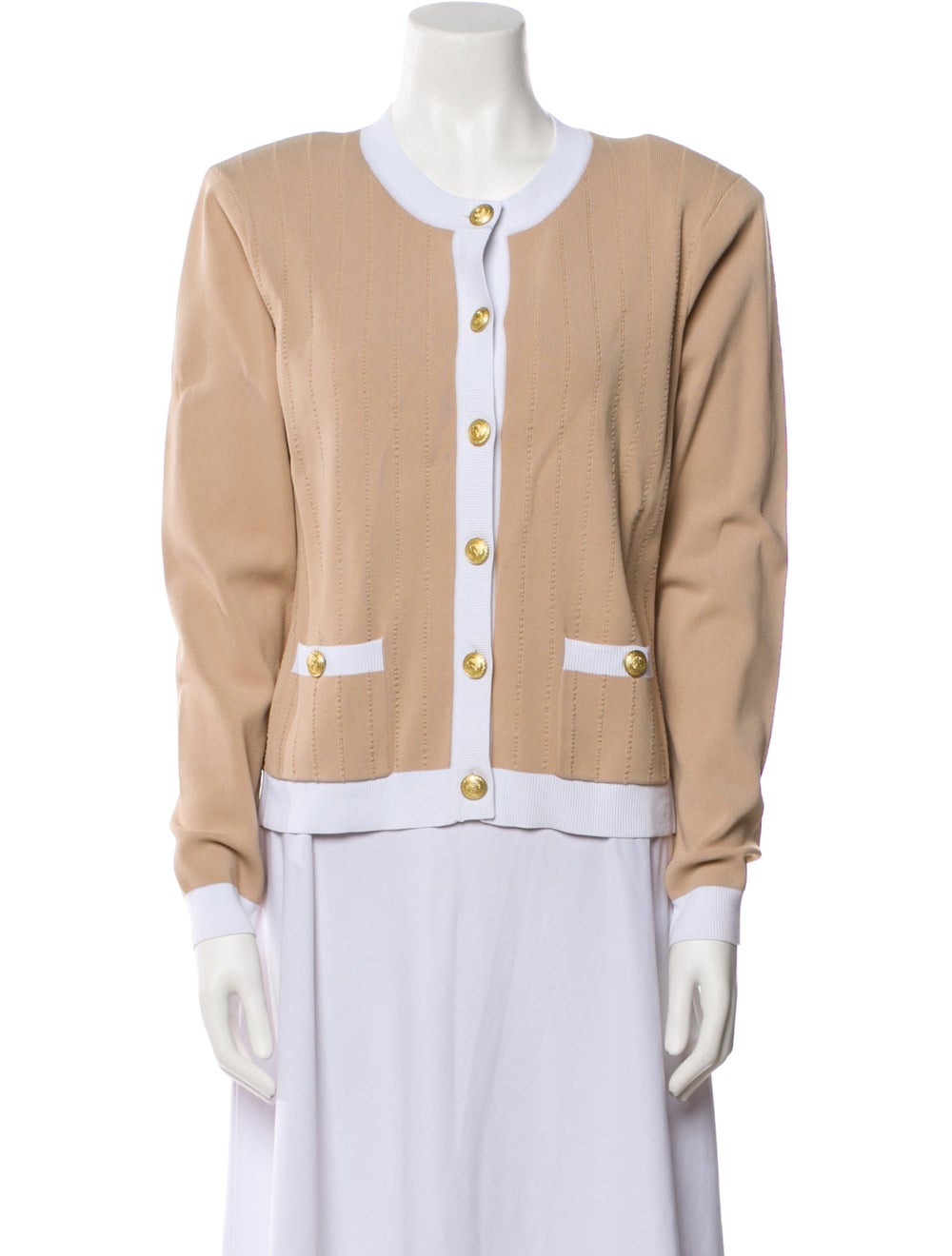 L'Agence Jacket Neutrals Collarless Patch Pockets… - image 1