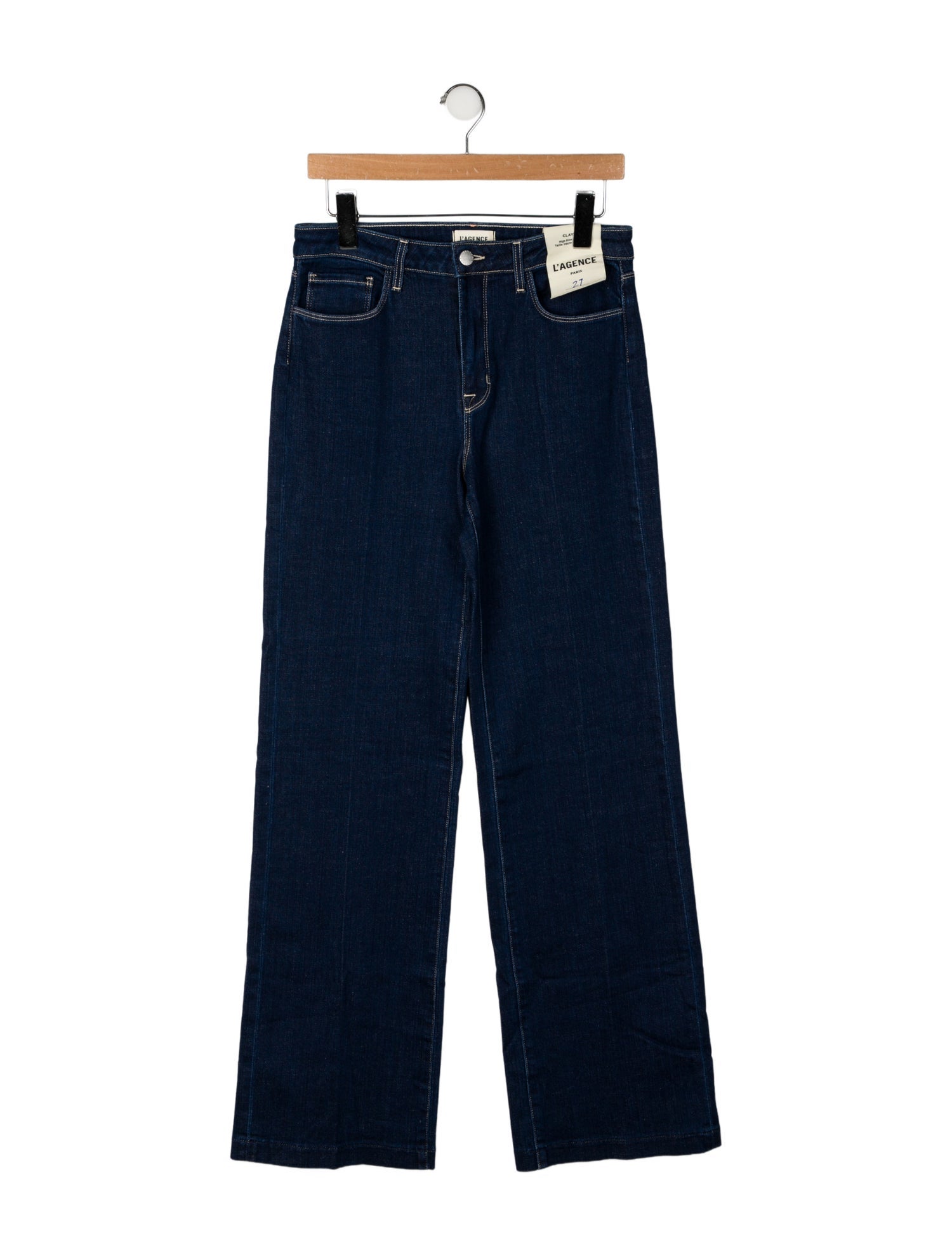 L'Agence Mid-Rise Wide Leg Jeans