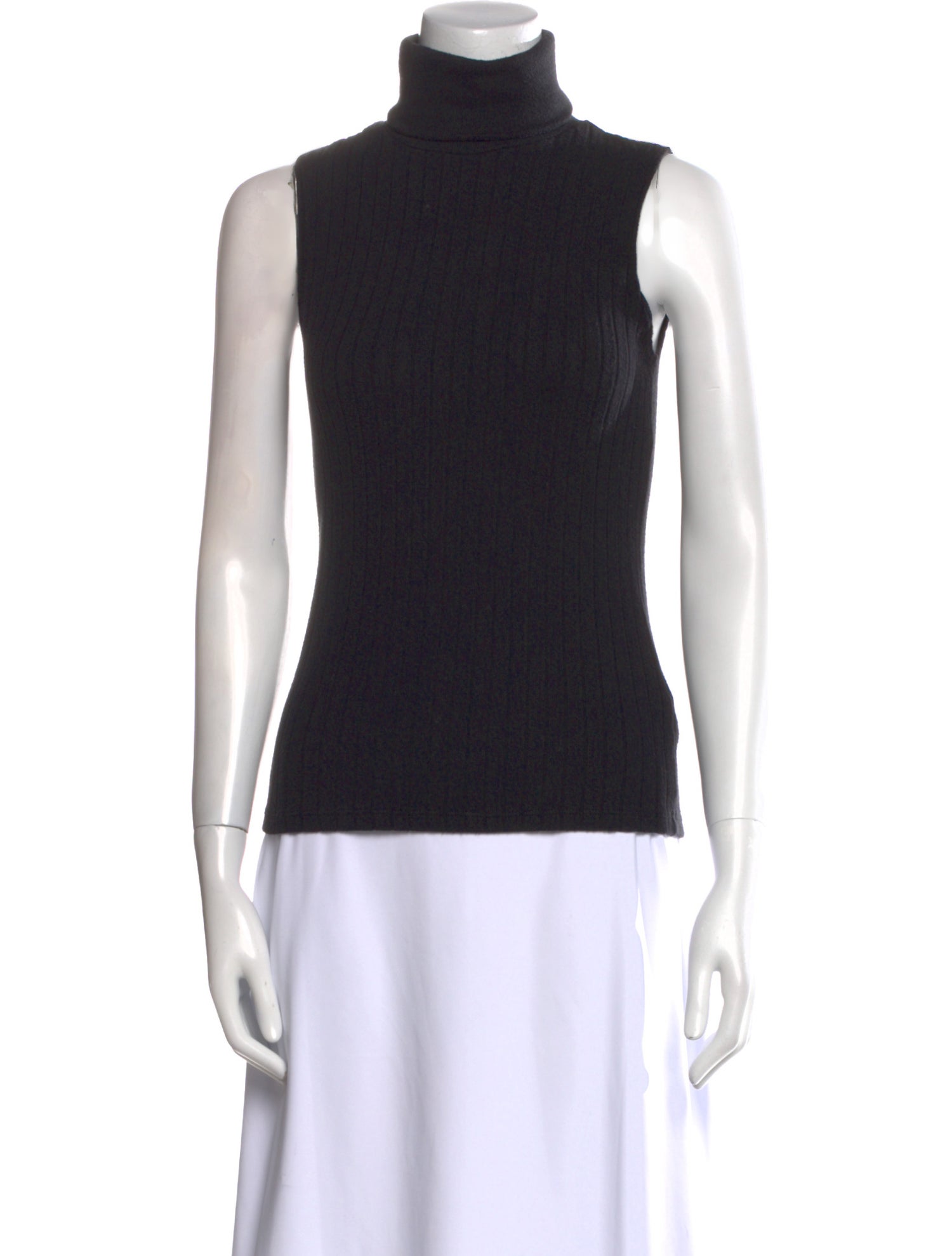 L'Agence Turtleneck Sleeveless Top
