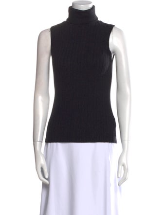L'Agence Turtleneck Sleeveless Top