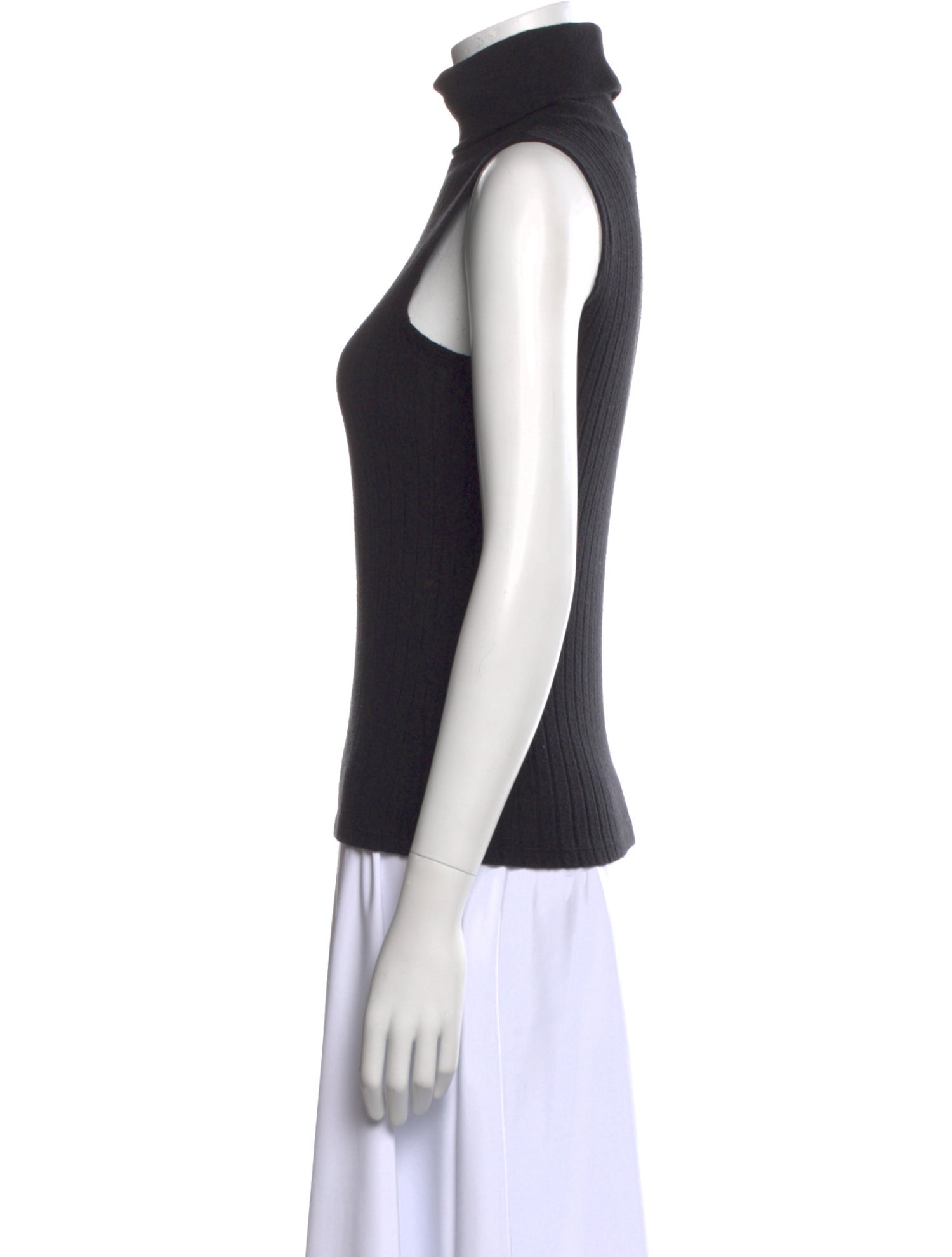 L'Agence Turtleneck Sleeveless Top