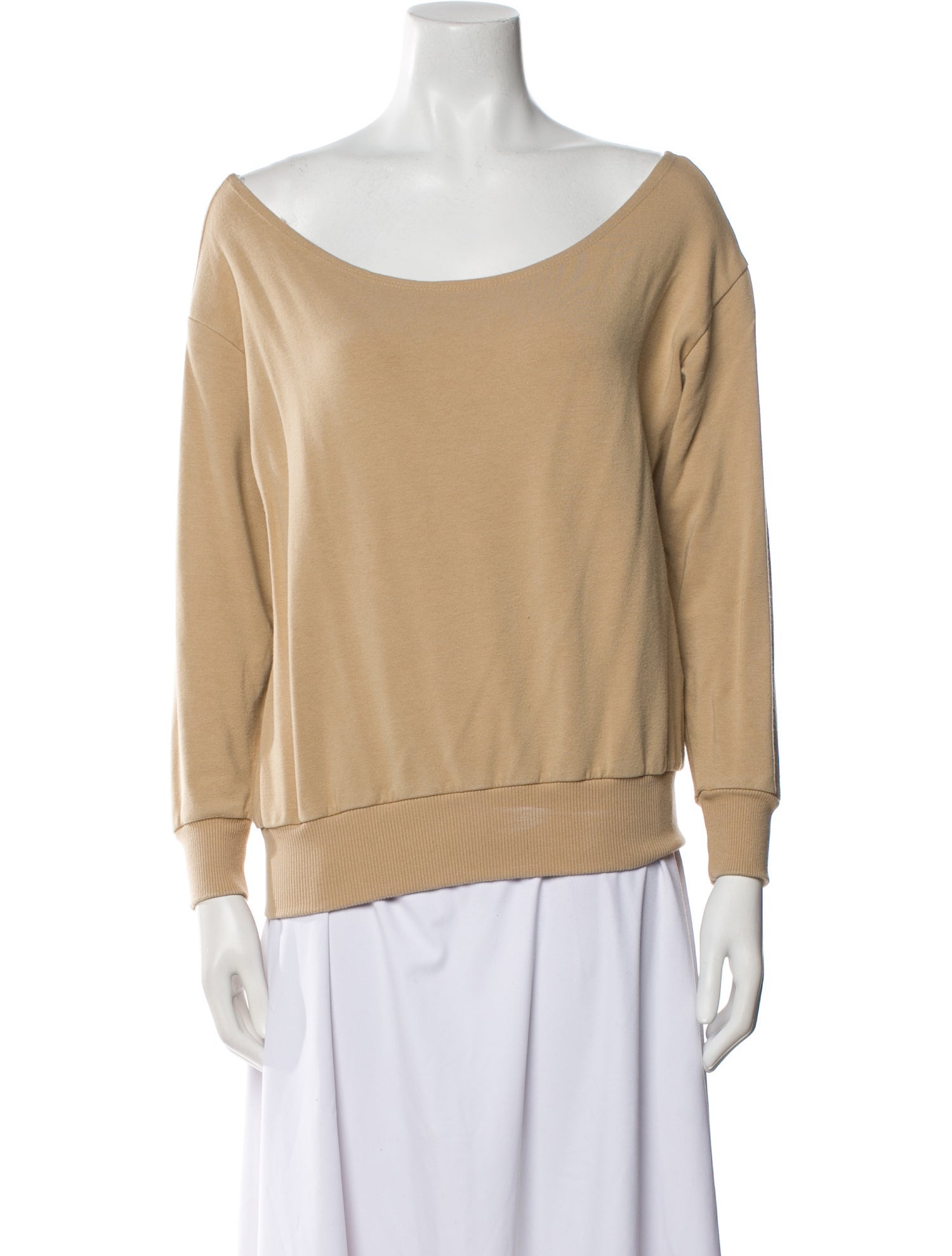 L'Agence Scoop Neck Long Sleeve Sweatshirt