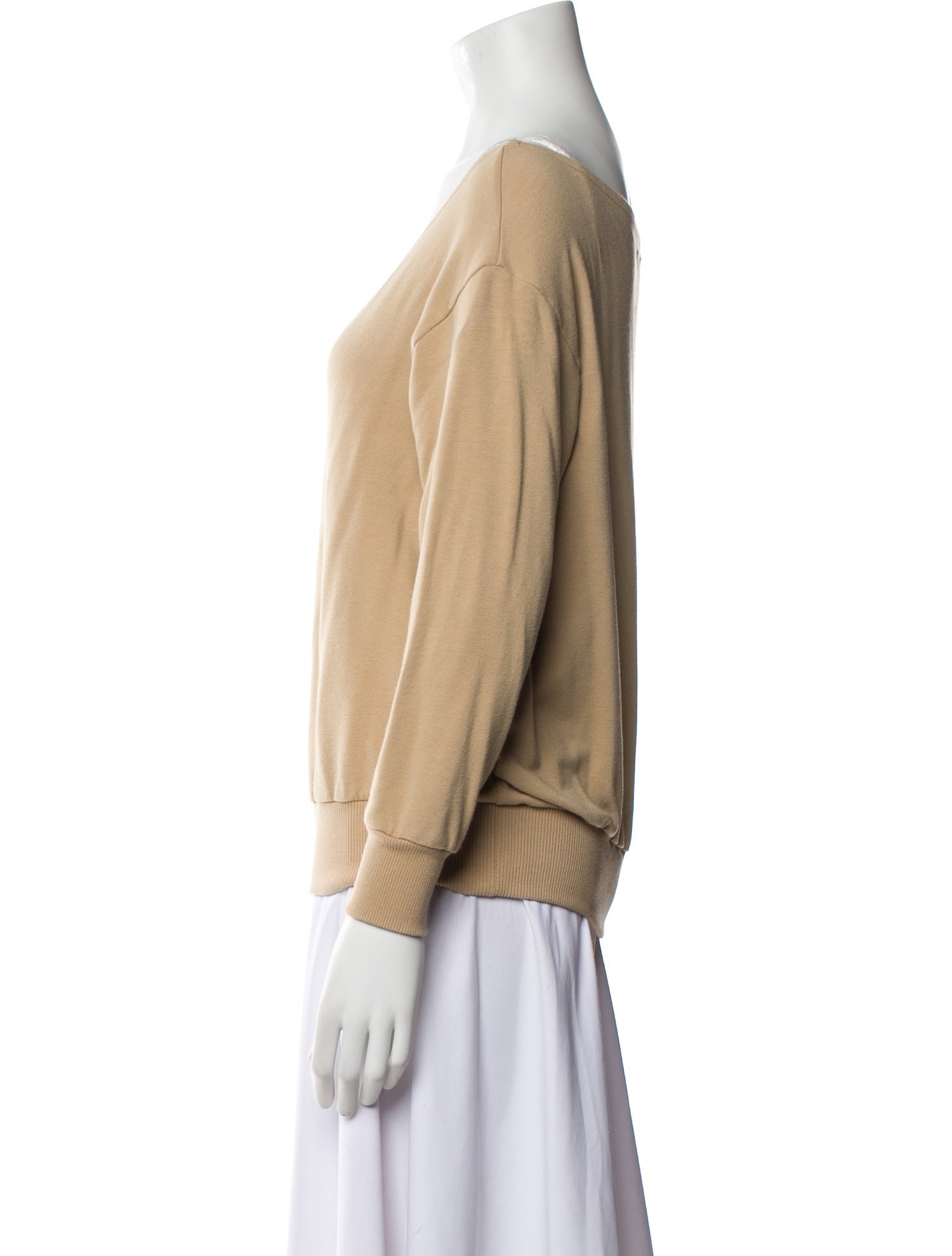 L'Agence Scoop Neck Long Sleeve Sweatshirt