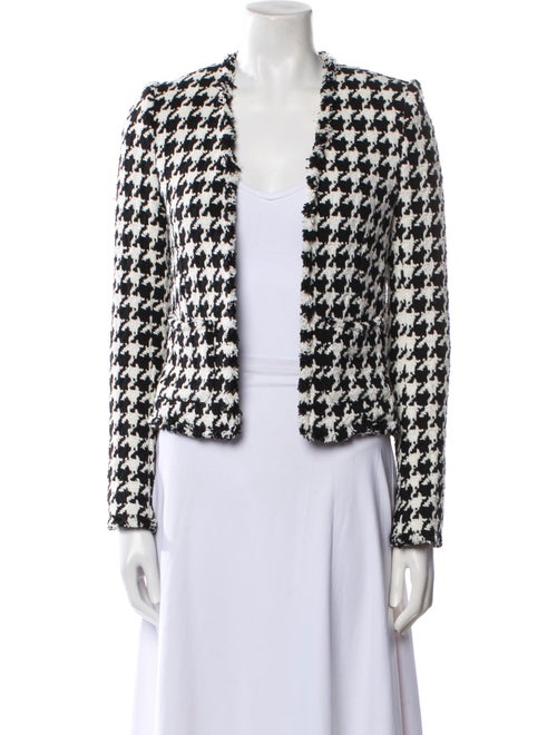 L'Agence Houndstooth Print Evening Jacket