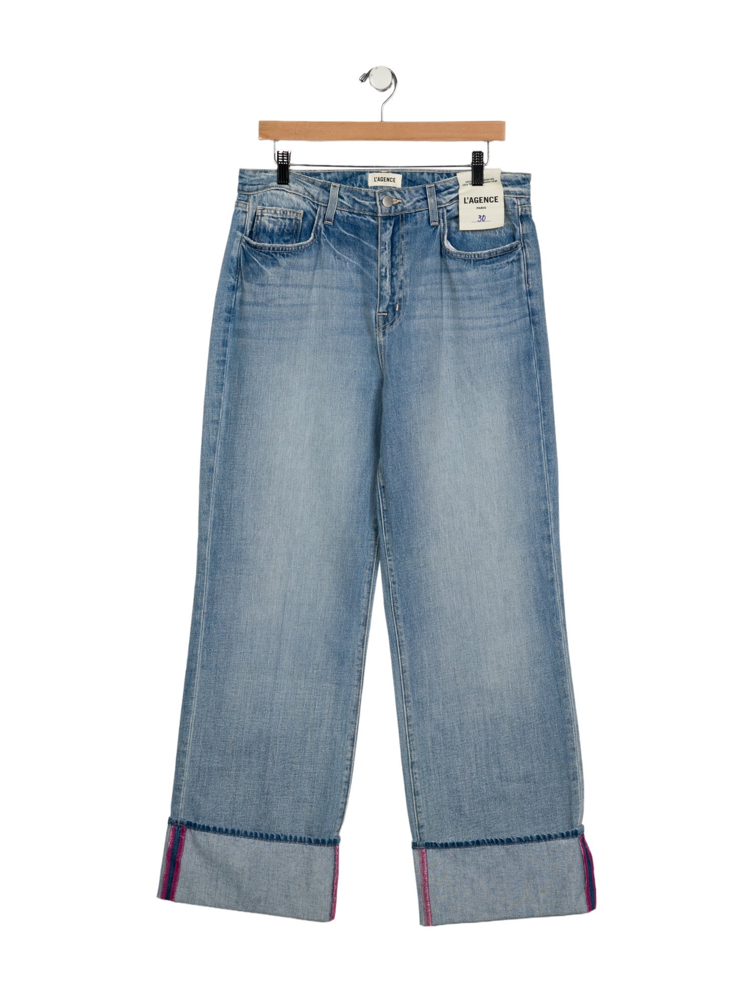 L'Agence High-Rise Wide Leg Jeans w/ Tags