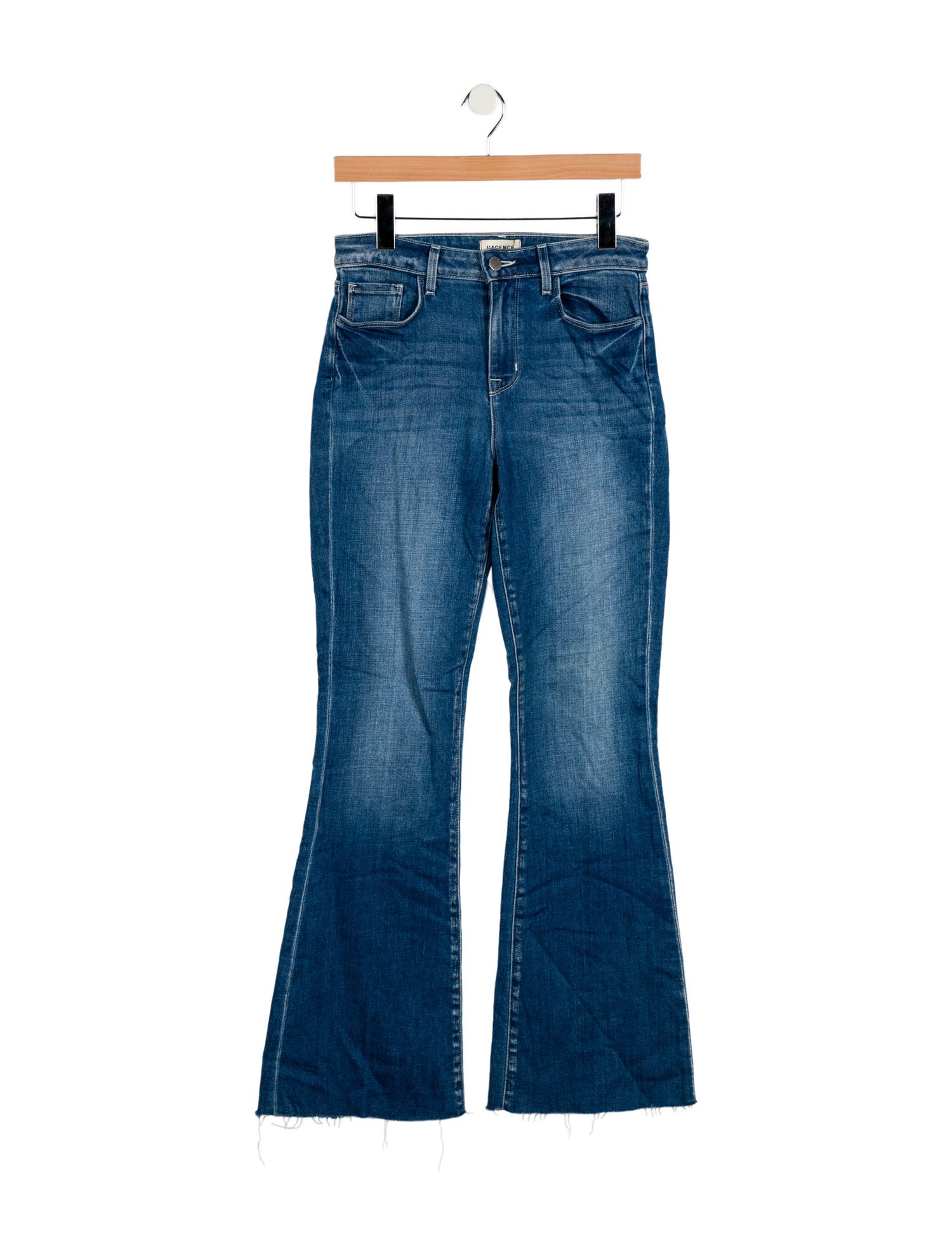 L'Agence Mid-Rise Wide Leg Jeans