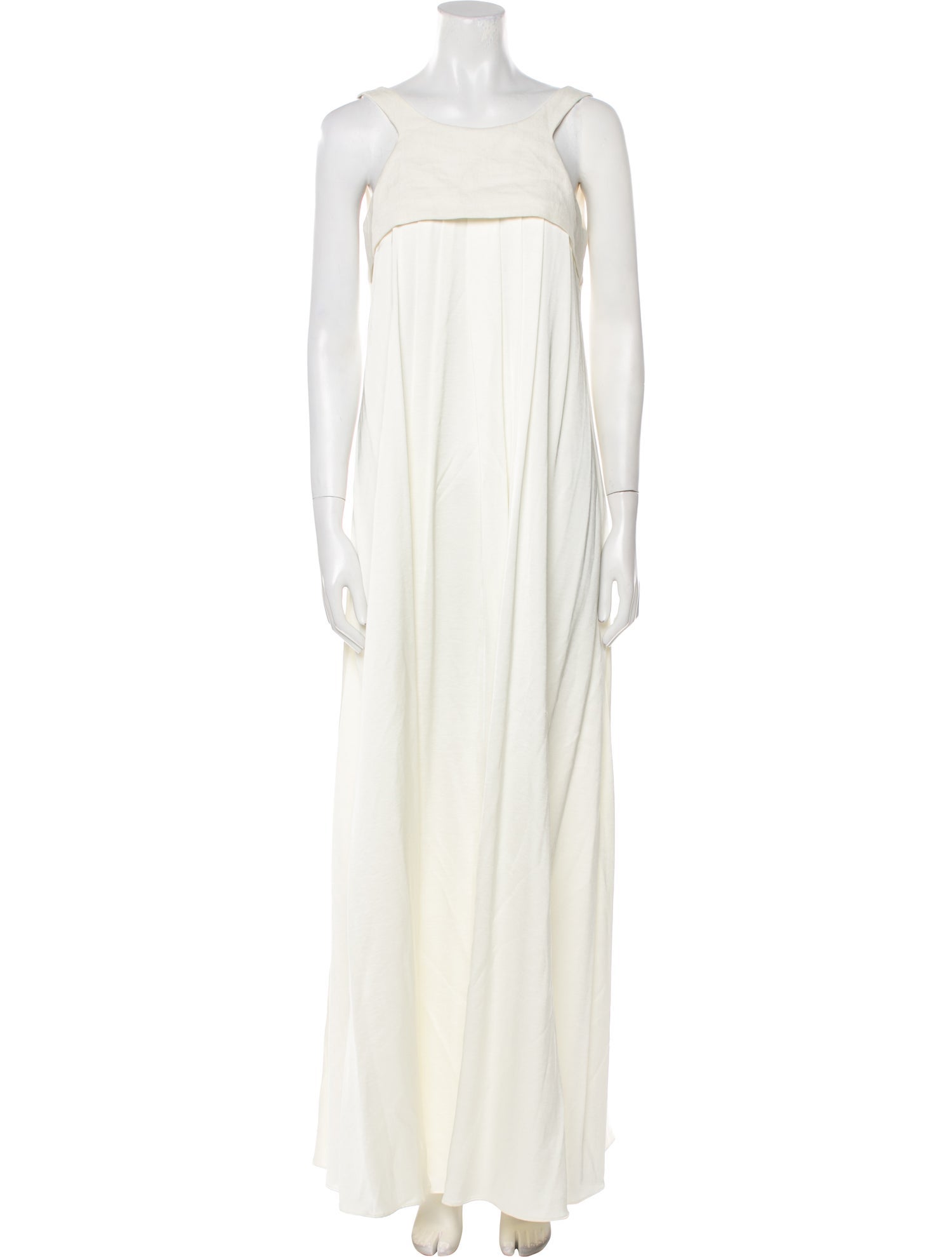 L'Agence Scoop Neck Long Dress