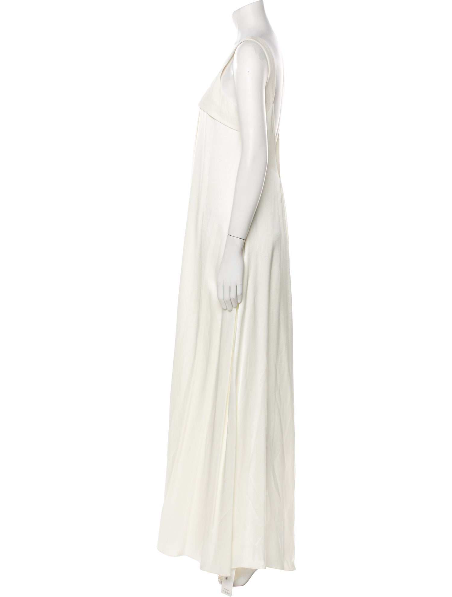 L'Agence Scoop Neck Long Dress