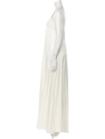 L'Agence Scoop Neck Long Dress