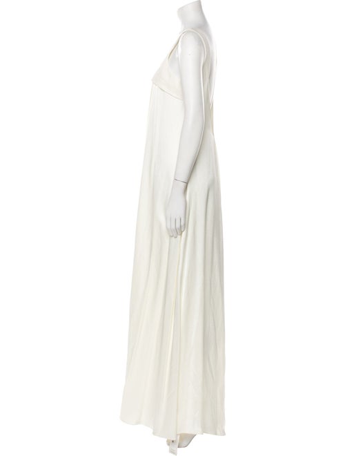 L'Agence Scoop Neck Long Dress