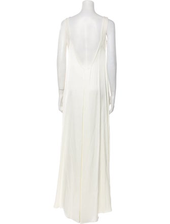 L'Agence Scoop Neck Long Dress
