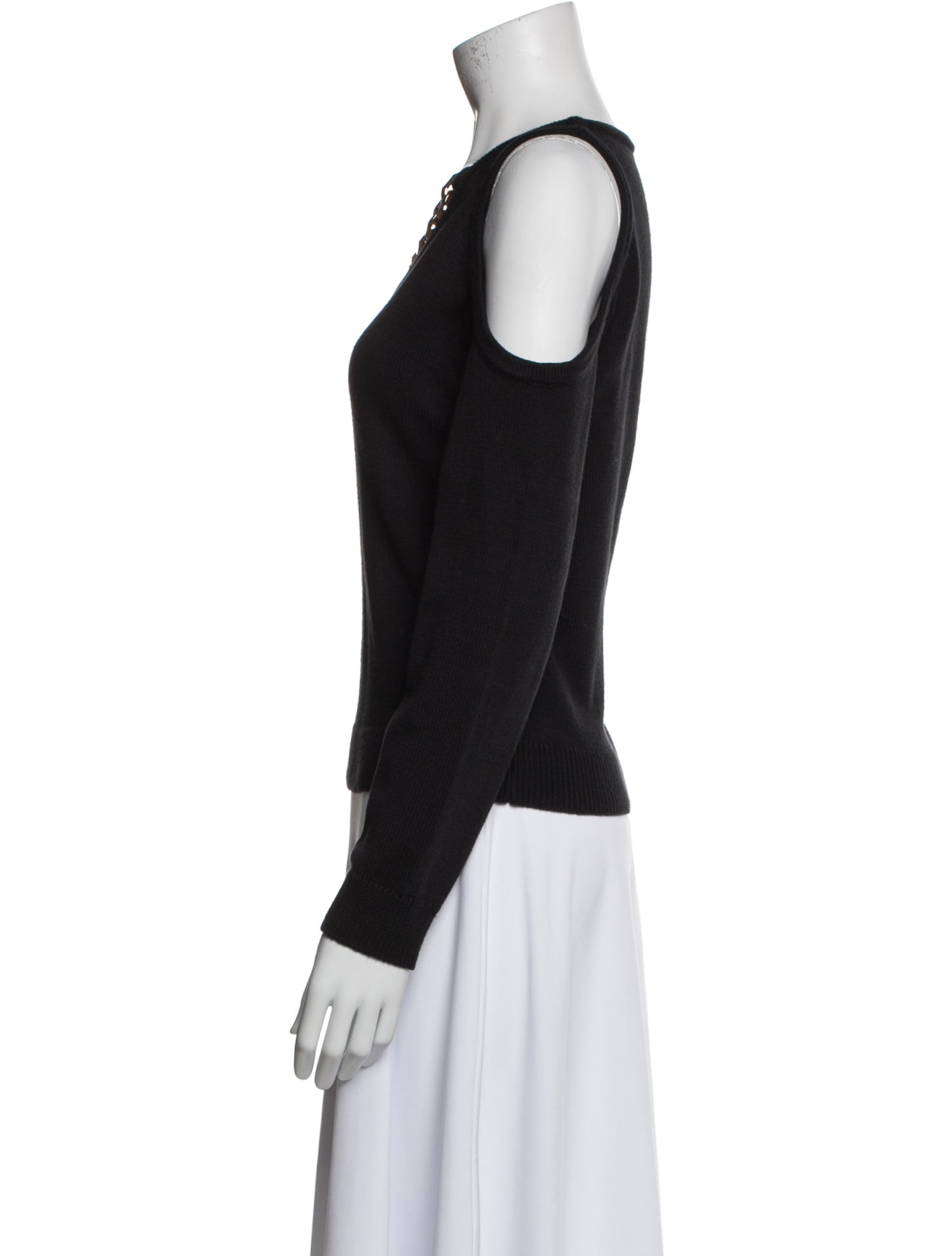 L'Agence Scoop Neck Long Sleeve Top