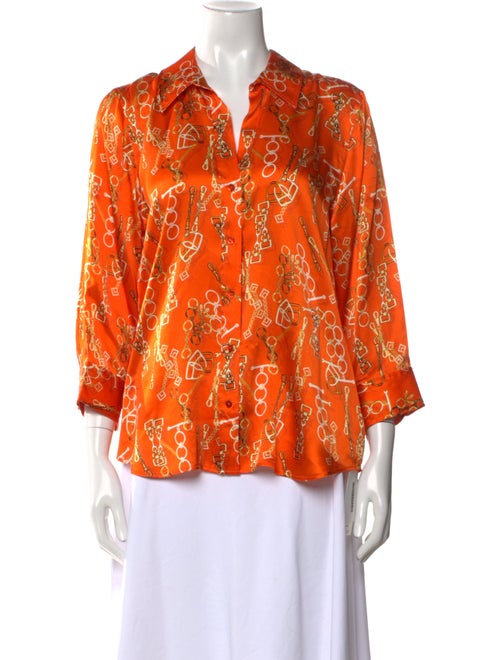 L'Agence Silk Printed Blouse