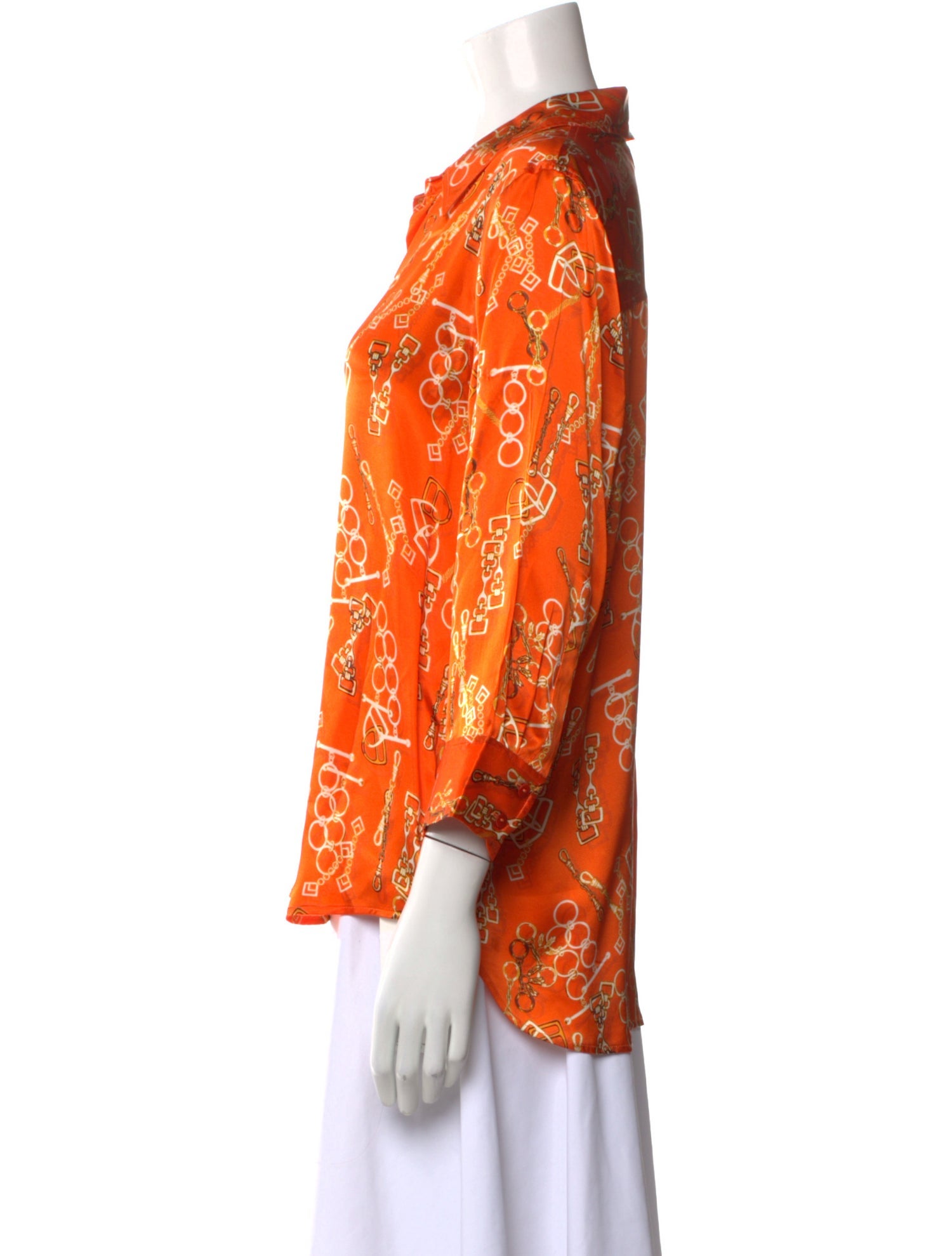 L'Agence Silk Printed Blouse