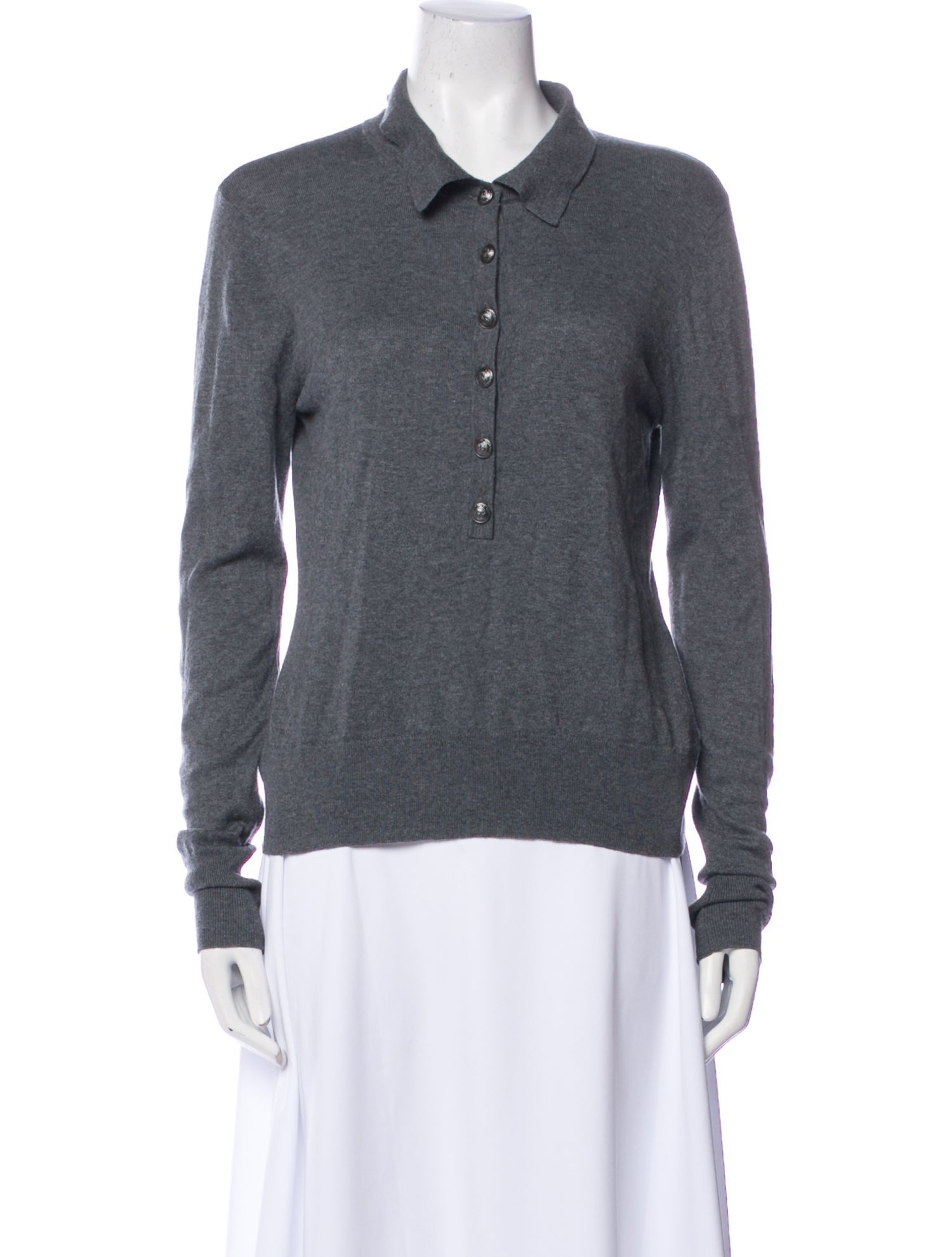 L'Agence Long Sleeve Polo