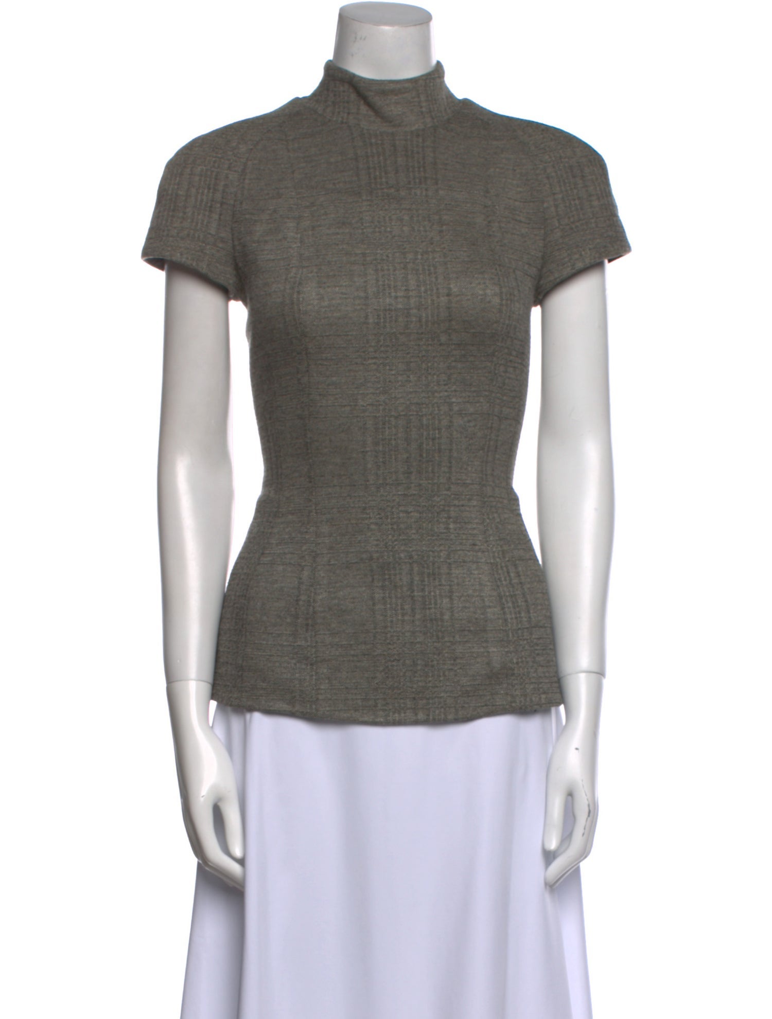 L'Agence Mock Neck Short Sleeve Top