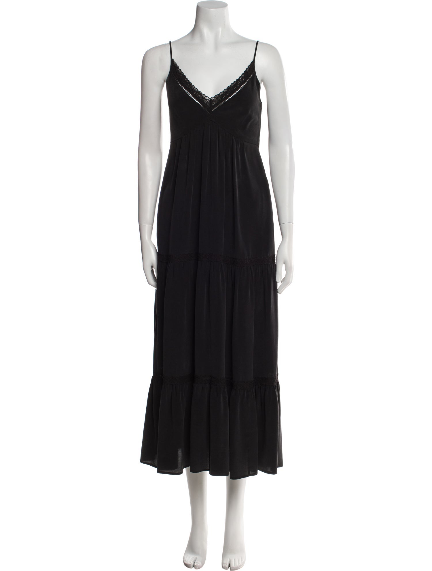 L'Agence Silk Long Dress