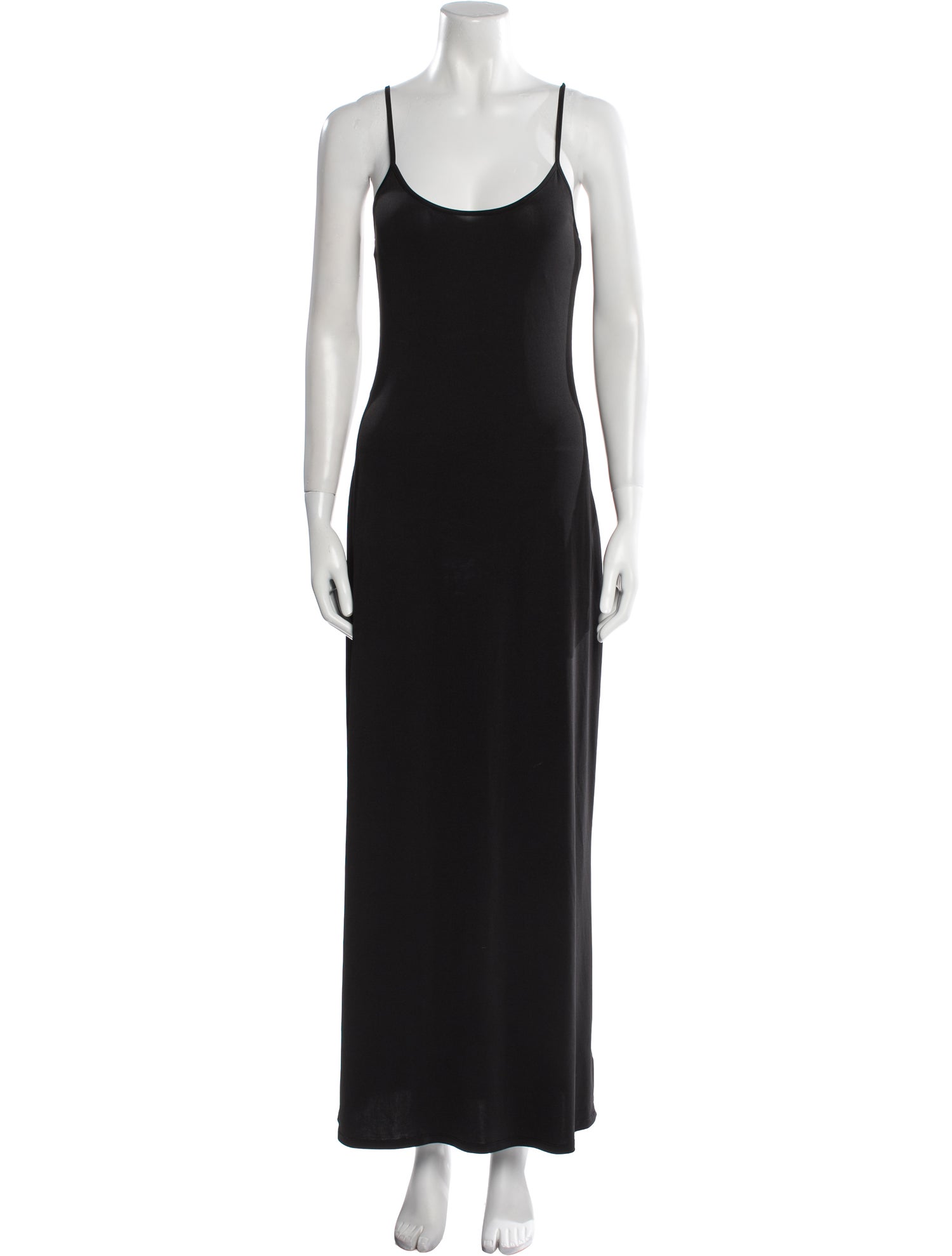 L'Agence Scoop Neck Long Dress