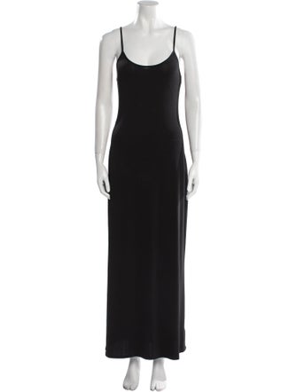 L'Agence Scoop Neck Long Dress