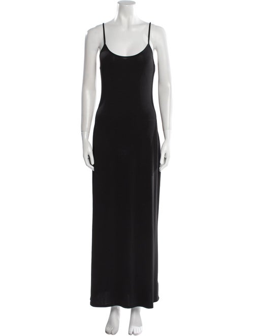 L'Agence Scoop Neck Long Dress