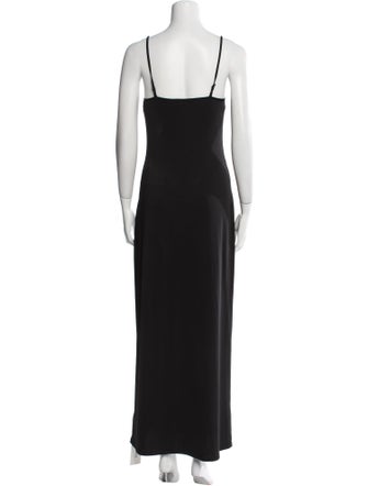 L'Agence Scoop Neck Long Dress