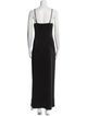 L'Agence Scoop Neck Long Dress