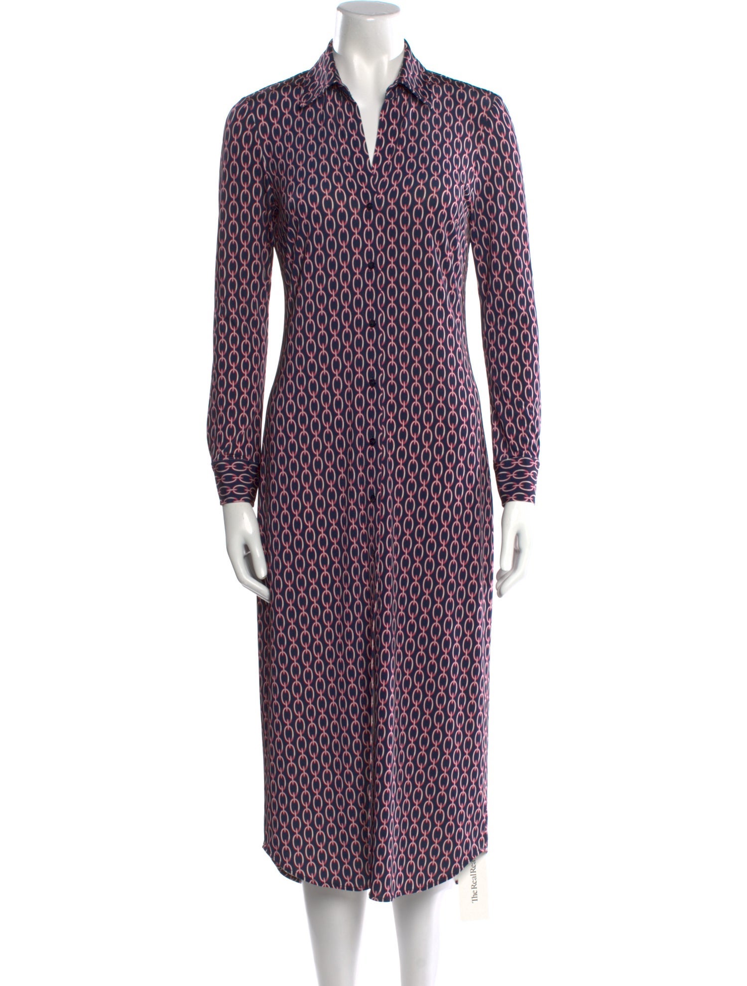 L'Agence Printed Midi Length Dress