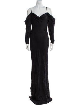 L'Agence Cowl Neck Long Dress