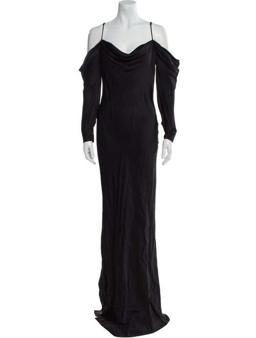 L'Agence Cowl Neck Long Dress