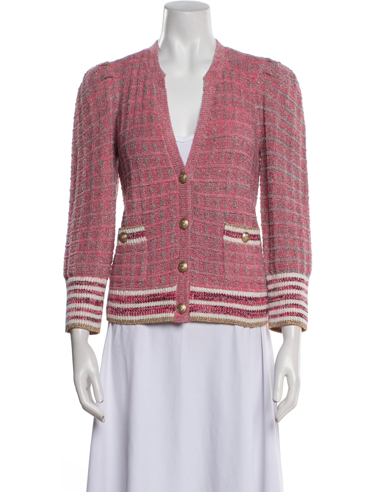 L'Agence Tweed Pattern Blazer