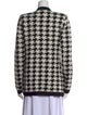 L'Agence Houndstooth Print V-Neck Sweater