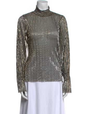 L'Agence Turtleneck Long Sleeve Blouse