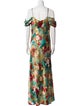 L'Agence Floral Print Long Dress