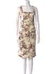 L'Agence Floral Print Knee-Length Dress