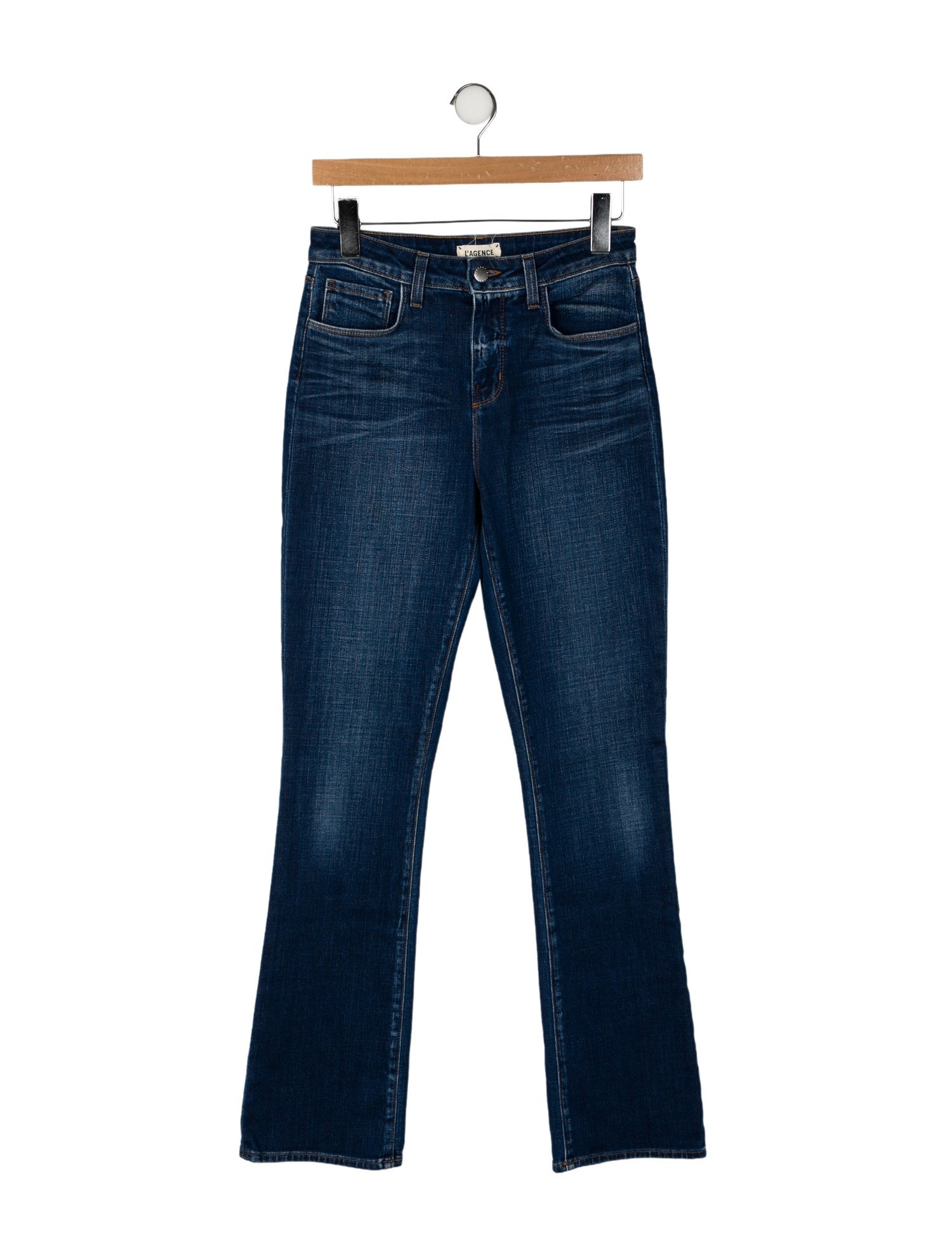 L'Agence Mid-Rise Straight Leg Jeans