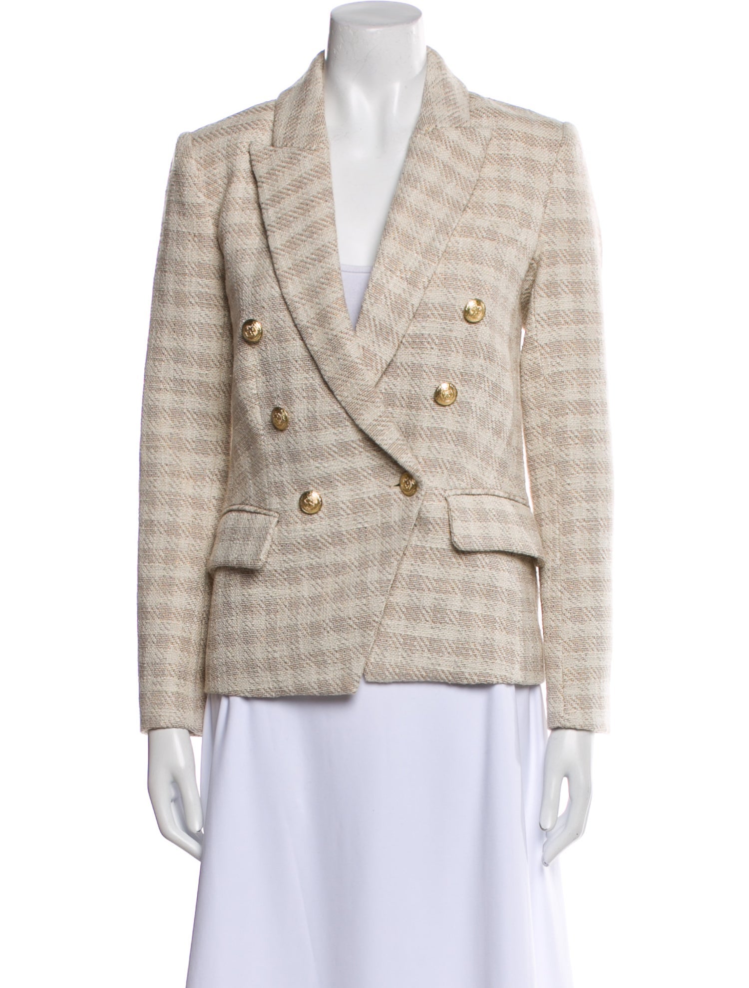 L'Agence Plaid Print Blazer