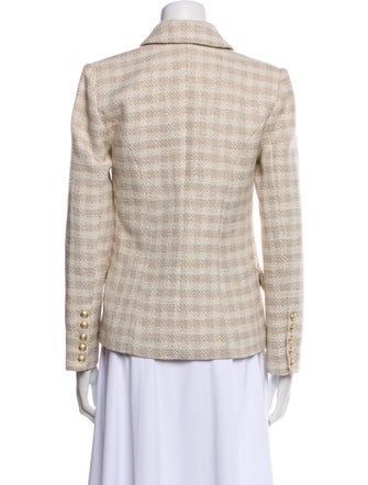 L'Agence Plaid Print Blazer