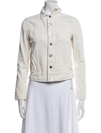 L'Agence Striped Denim Jacket