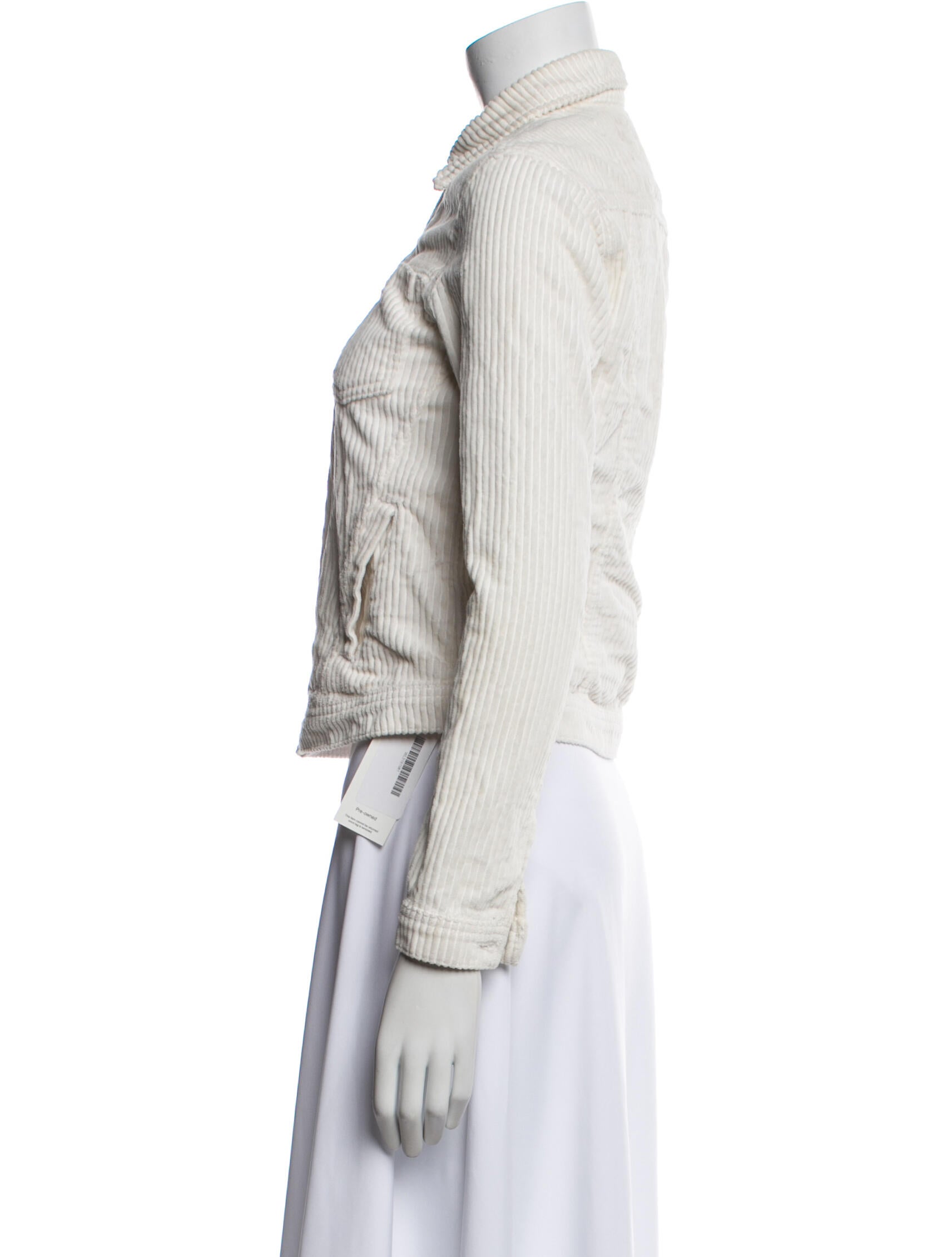 L'Agence Striped Denim Jacket