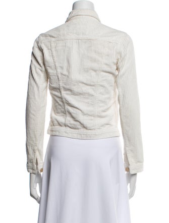 L'Agence Striped Denim Jacket