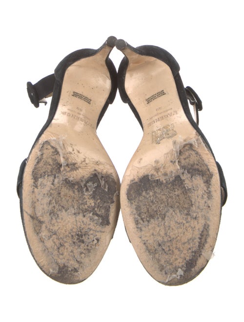 L'Agence Suede Chain-Link Accents Sandals