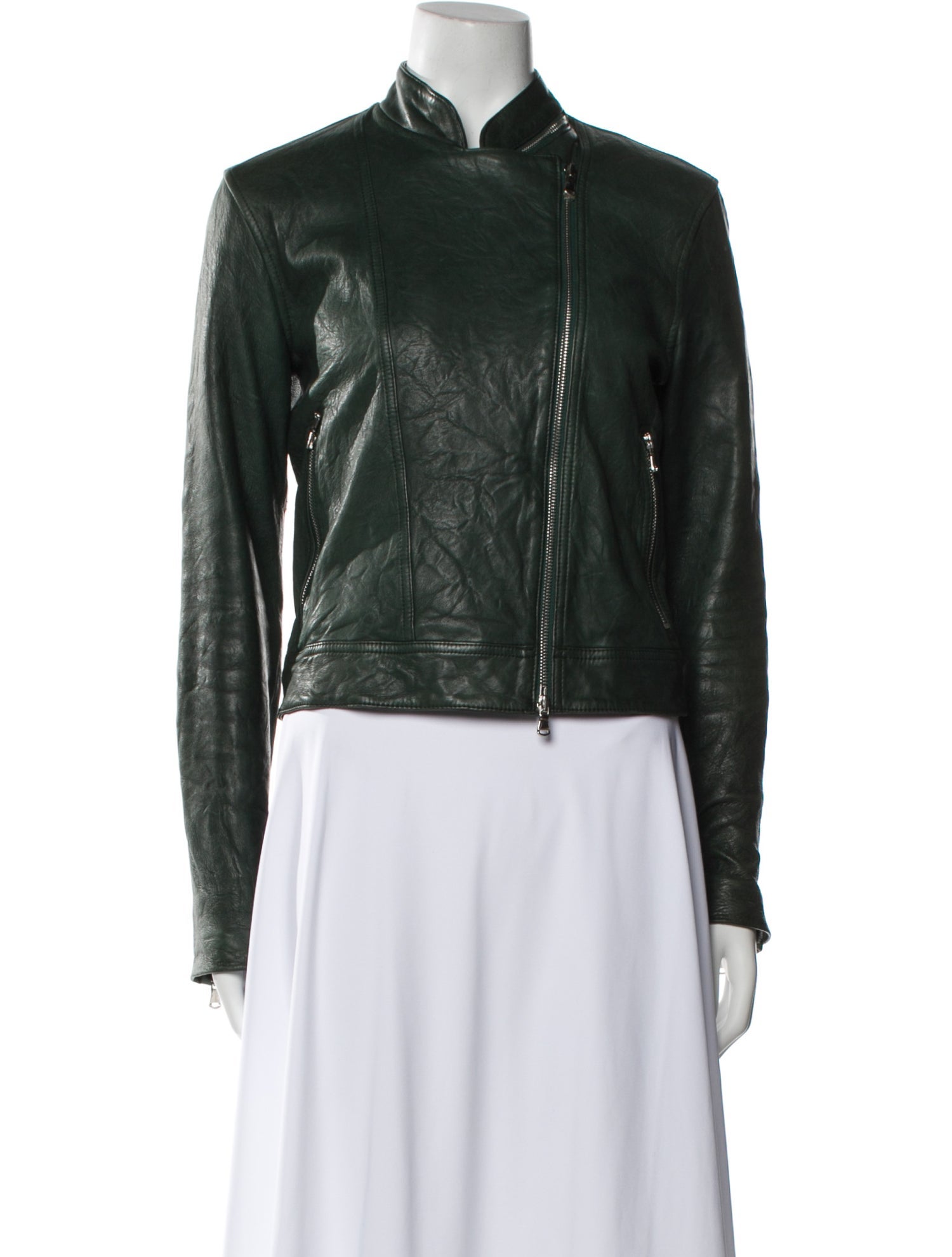L'Agence Leather Biker Jacket