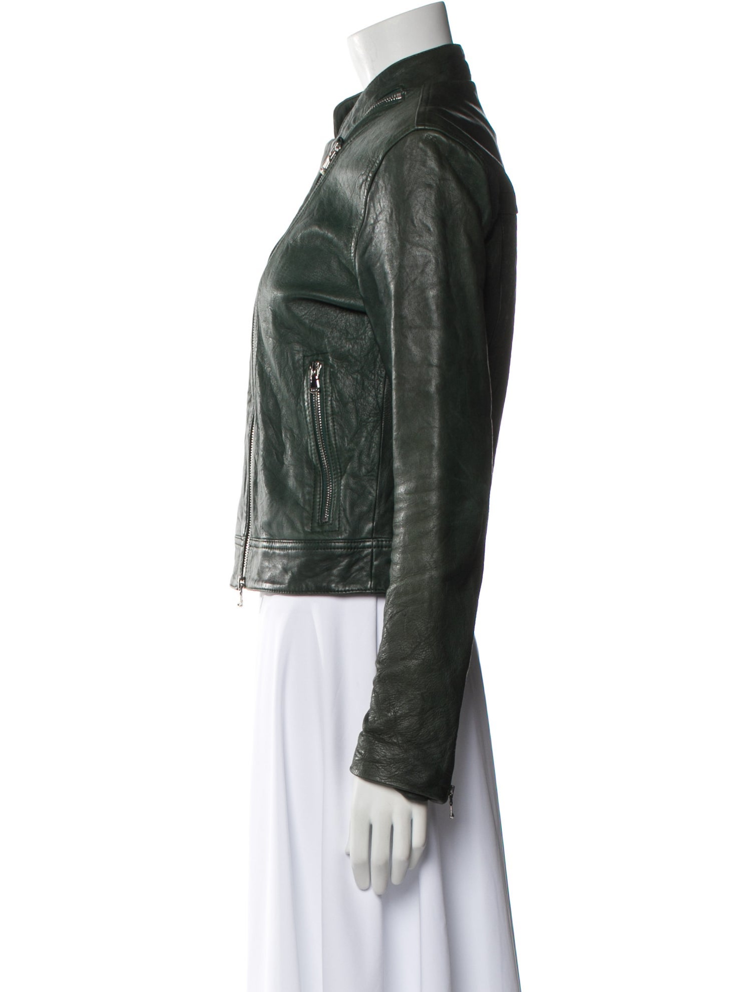 L'Agence Leather Biker Jacket