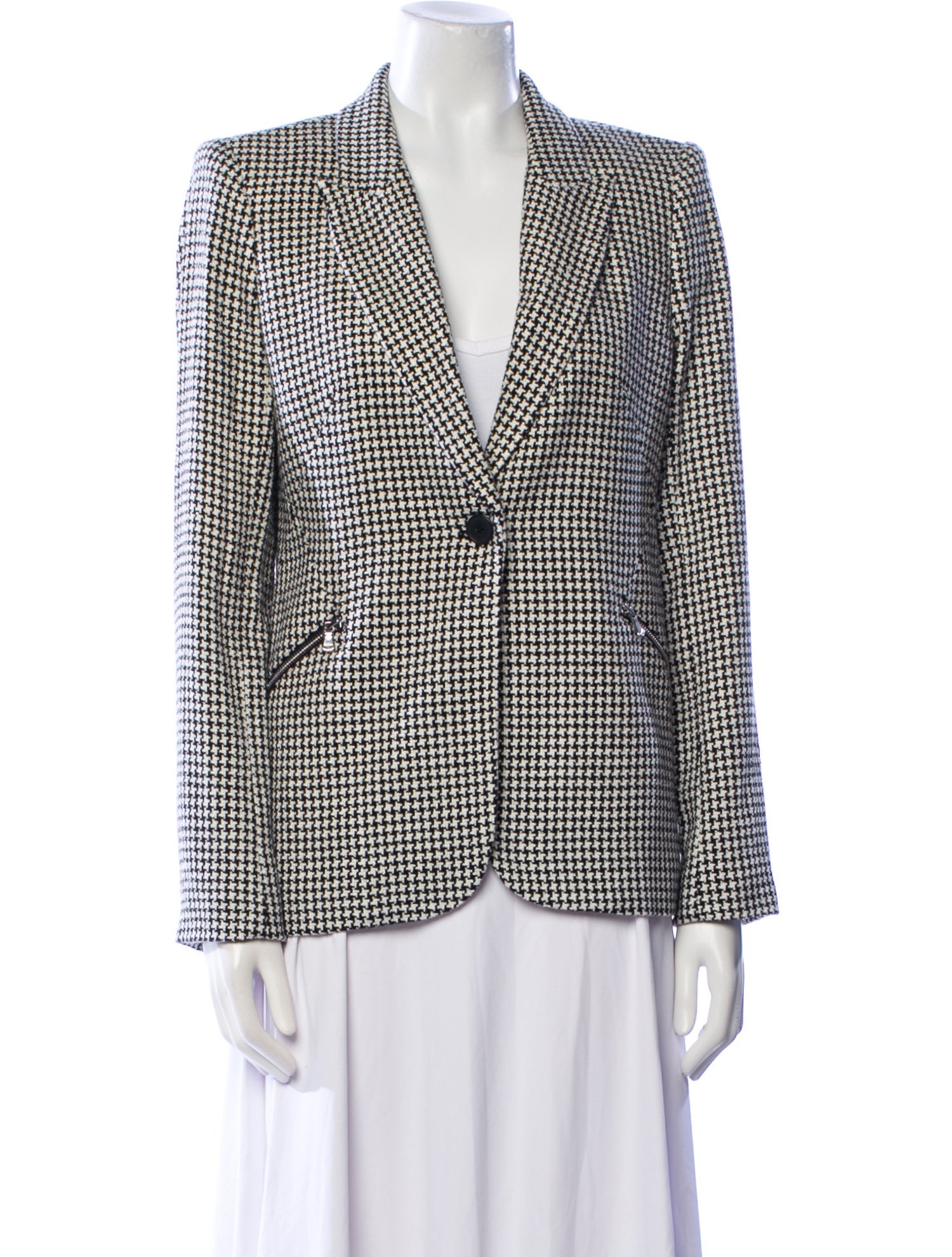 L'Agence Houndstooth Print Blazer w/ Tags