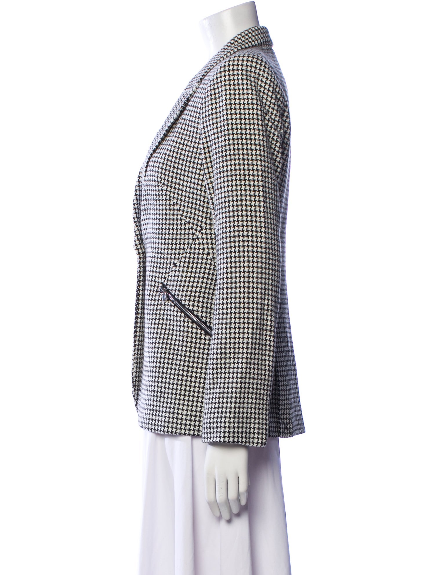 L'Agence Houndstooth Print Blazer w/ Tags
