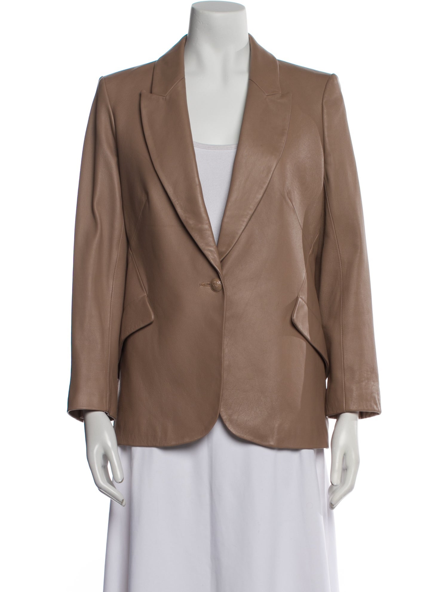 L'Agence Leather Blazer