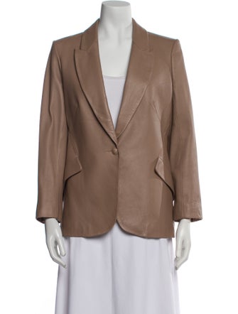 L'Agence Leather Blazer