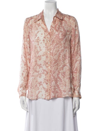 L'Agence Silk Printed Blouse